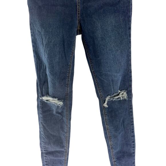 Wild Fable Dark Wash Blue Distressed Denim Skinny Jeans Women's Size 0 - Picture 4 of 11